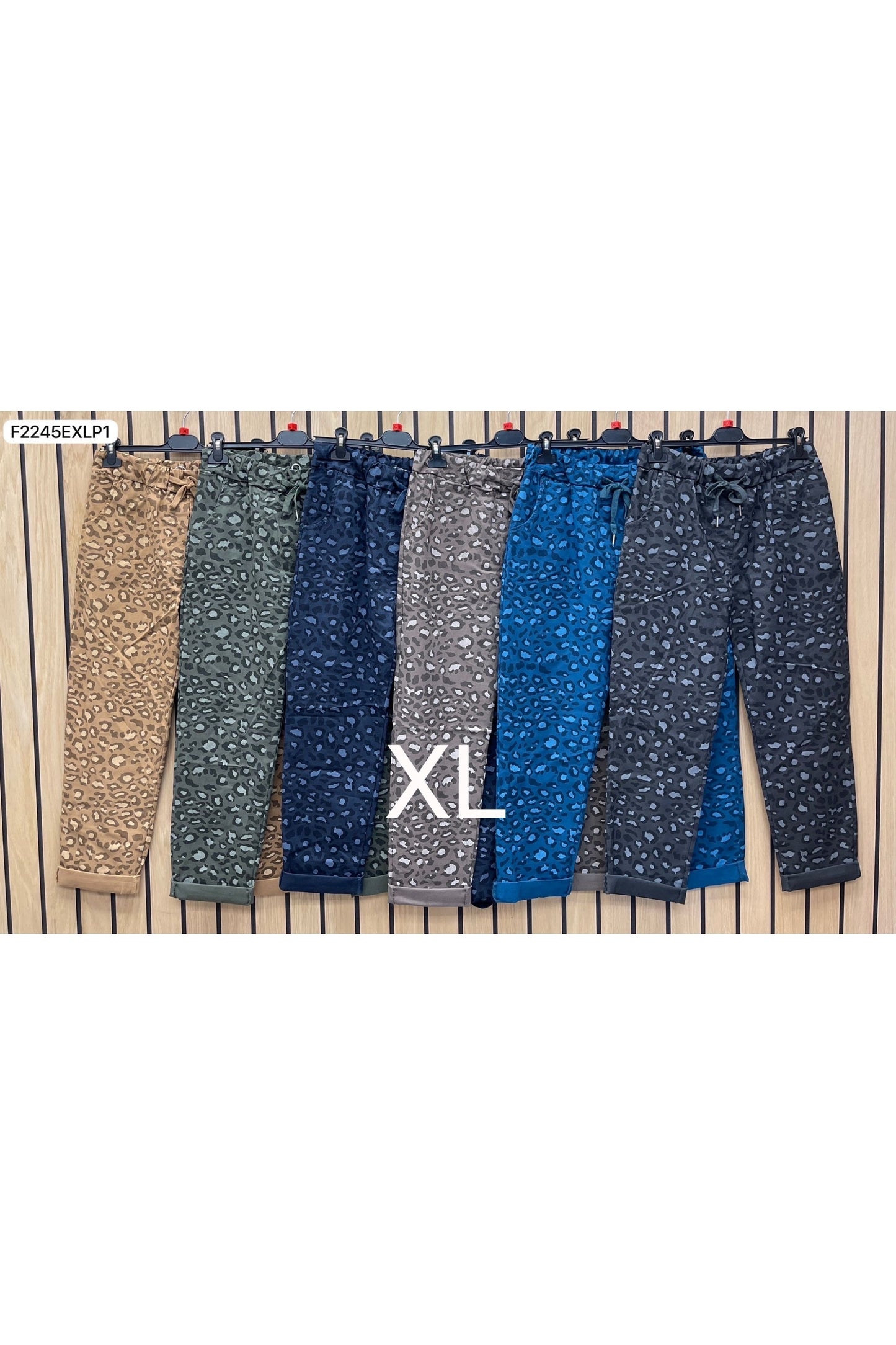 Extra LARGE Leopard Print Magic Stretch Trousers