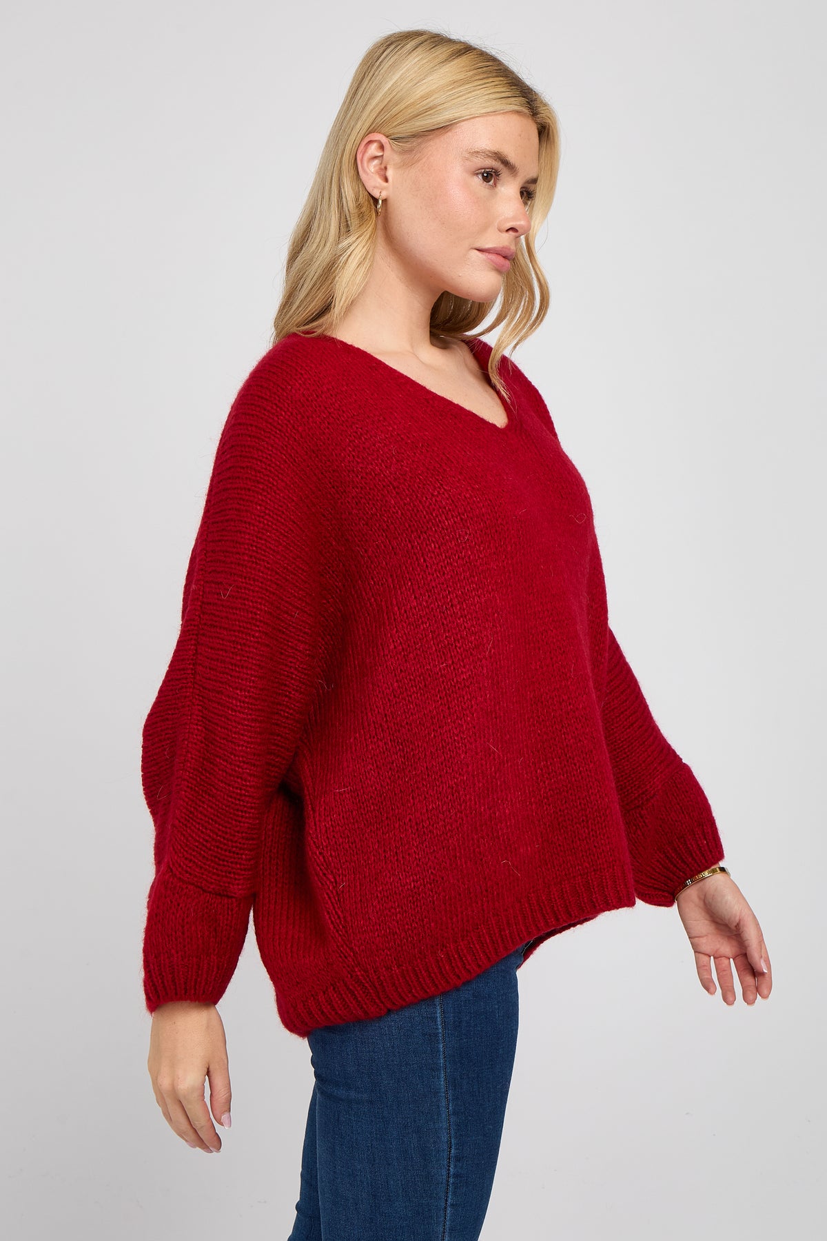 MOHAIR V-NECK JUMPER