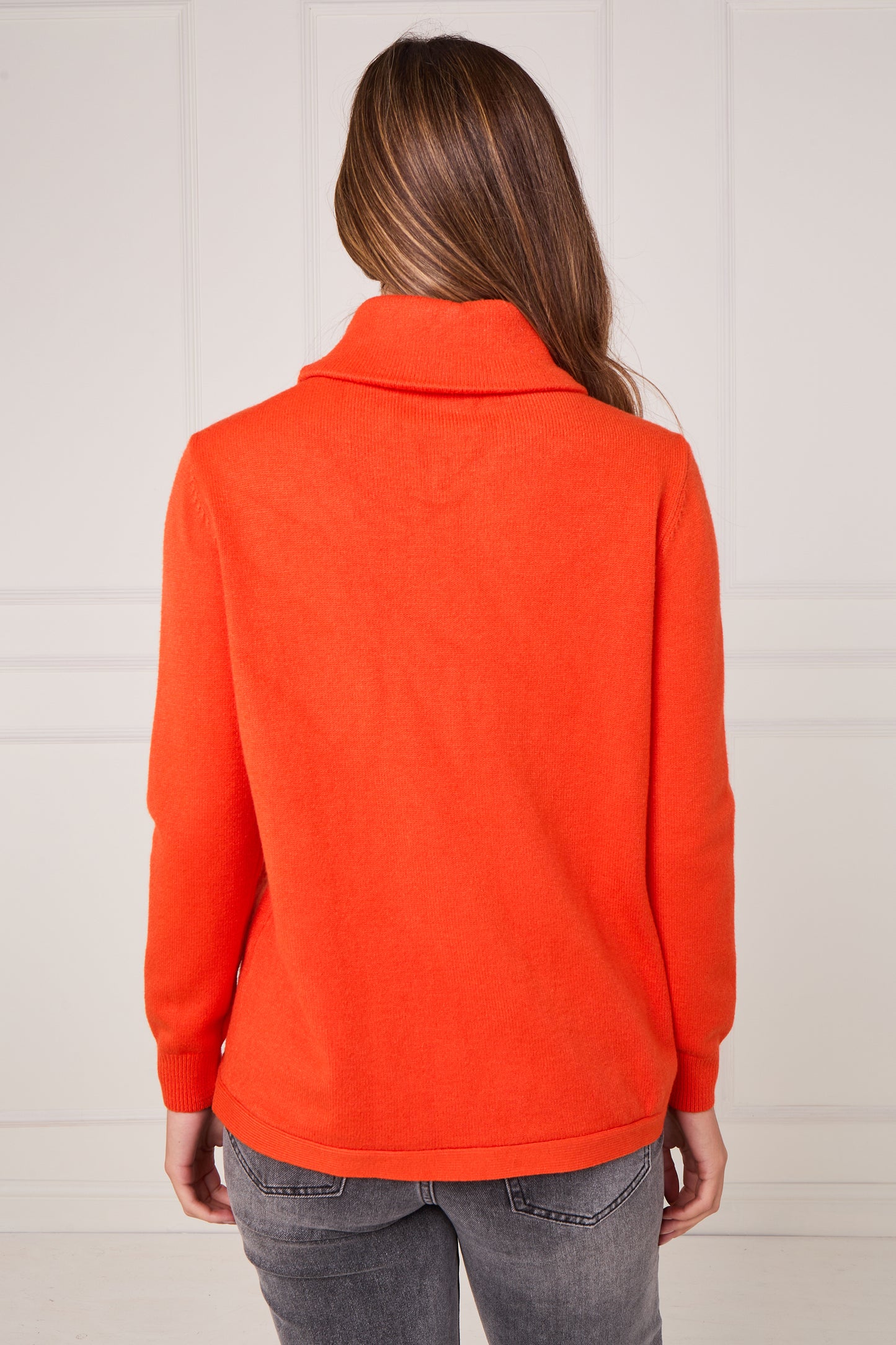 TURTLE NECK BUTTONED FRONT OPEN JUMPER