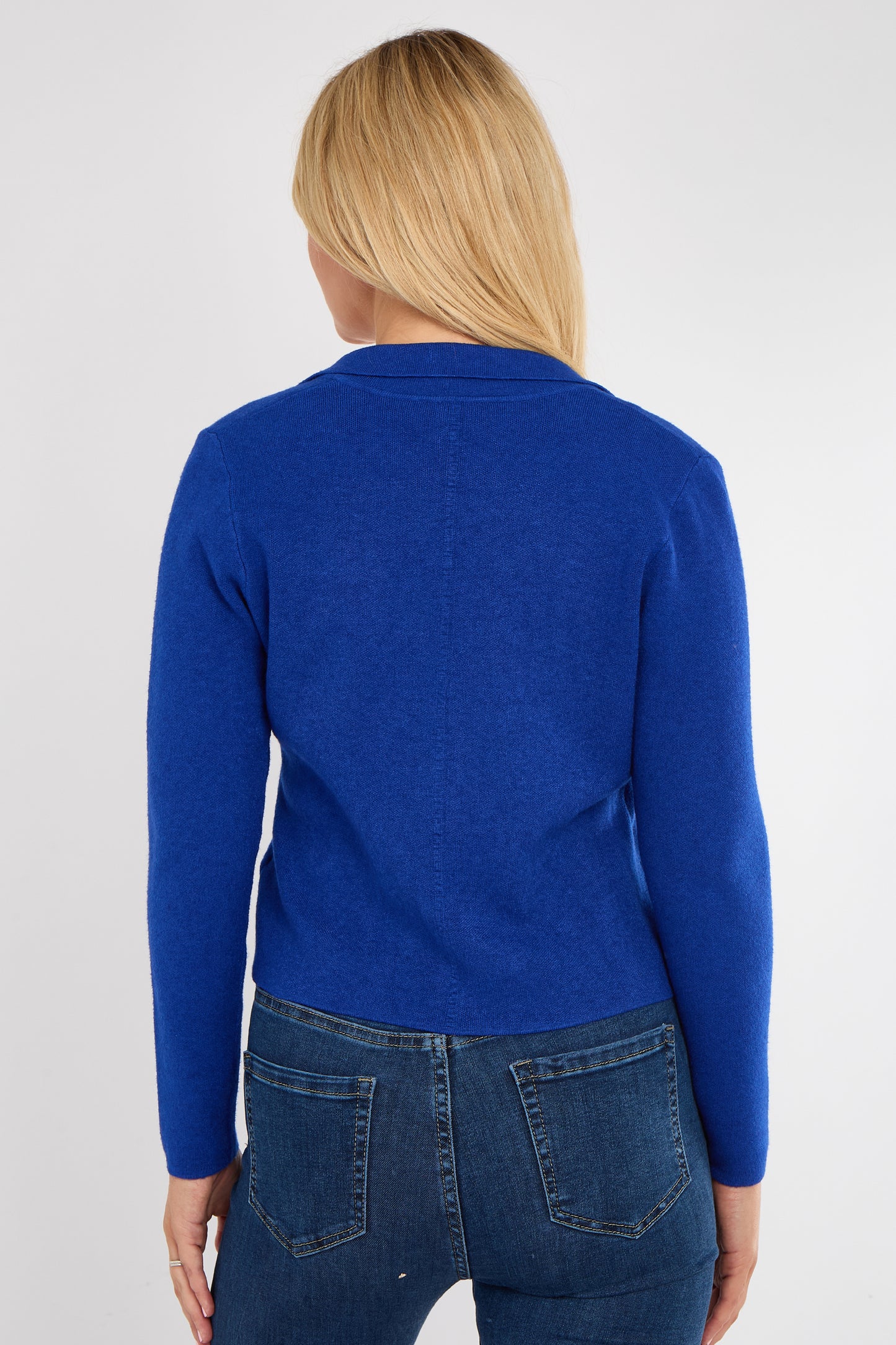 ONE BUTTON KNITTED CROP BLAZER