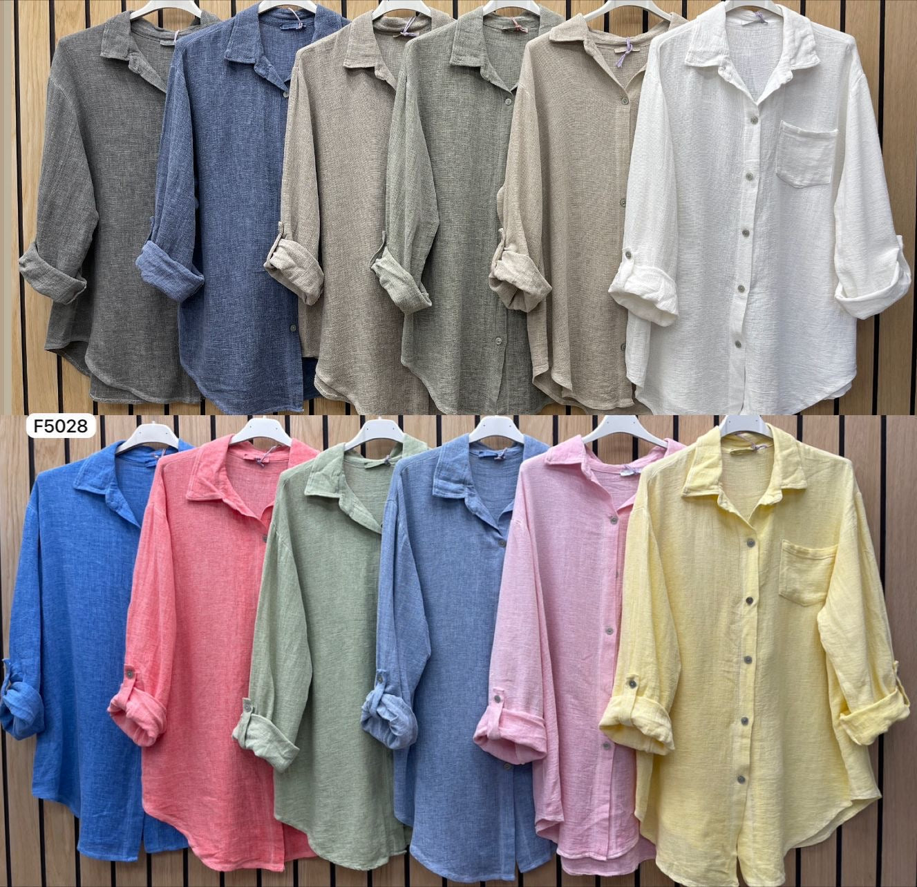 WASHED LINEN ONE POCKET SHIRT