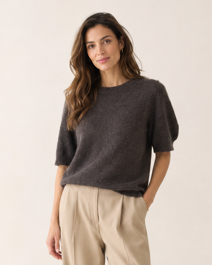 ALPACA HALF SLEEVE JUMPER