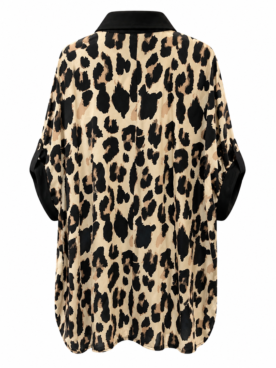 ANIMAL PRINT METALLIC BUTTONS SHIRT