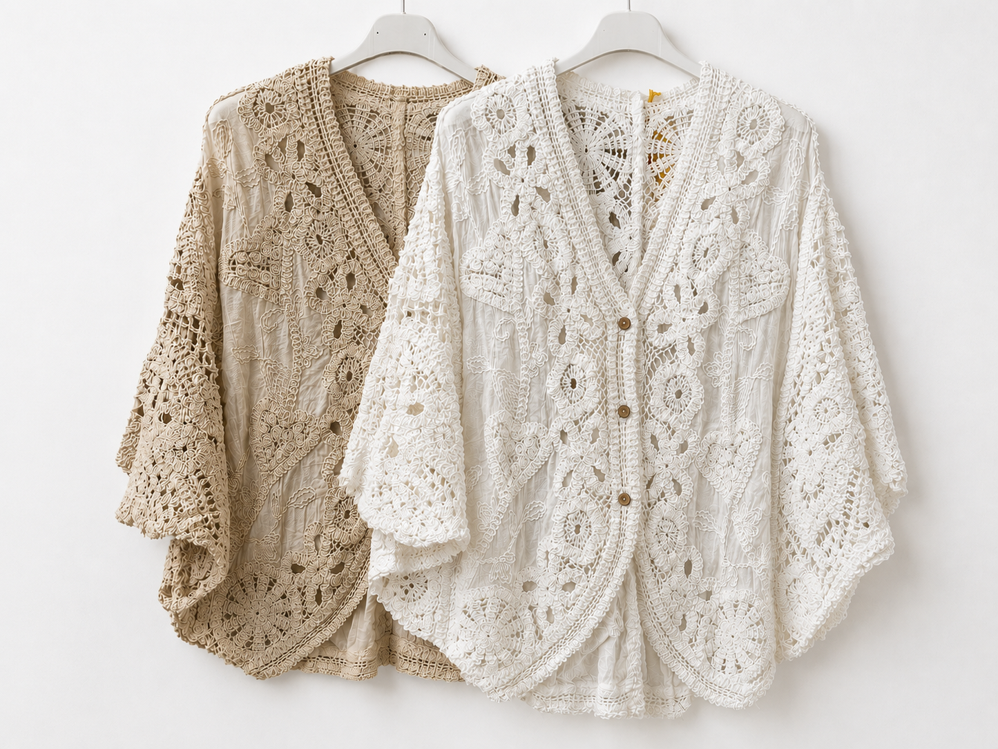 ANGLAISE CROCHET BUTTON THROUGH CARDIGAN