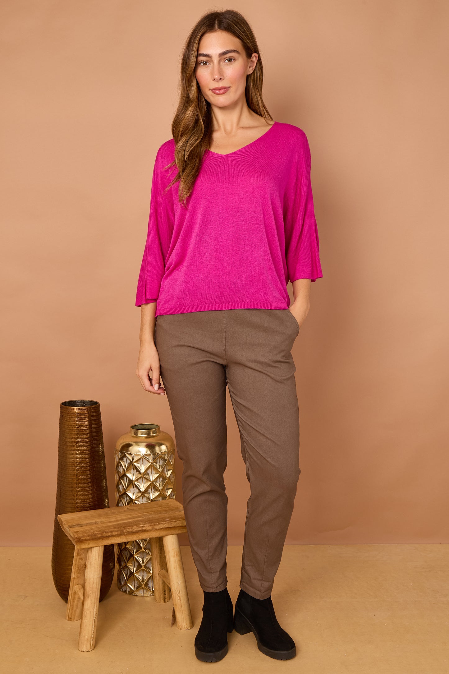 V-Neck Short Sleeve Top