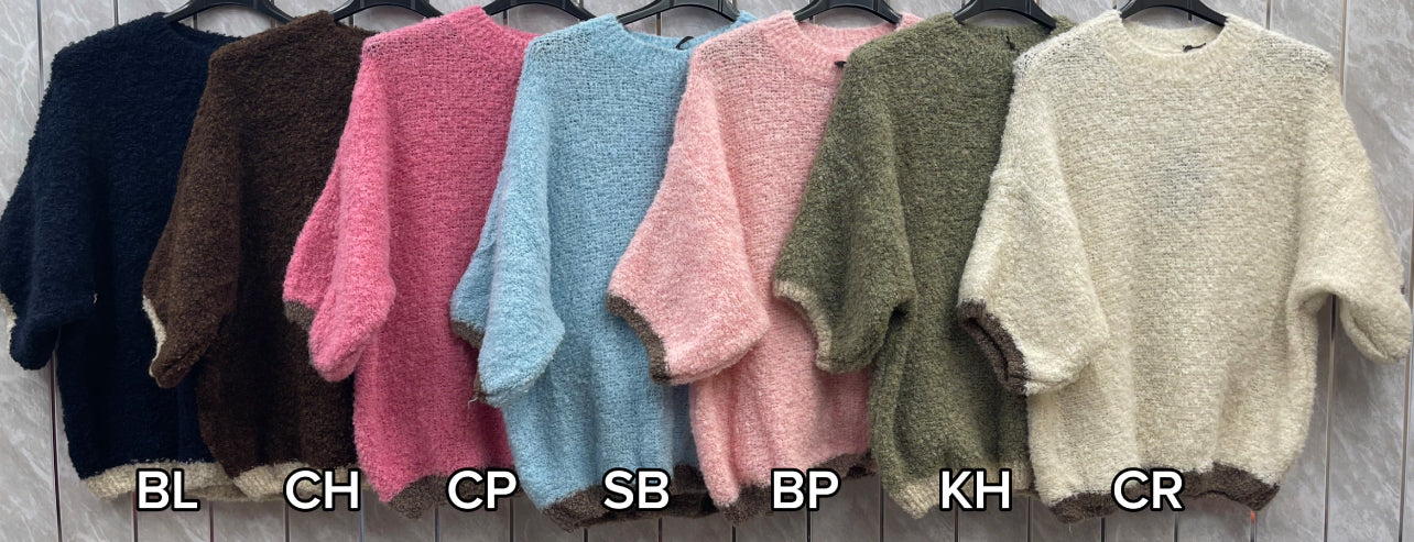 WOOL HALF SLEEVE JUMPER