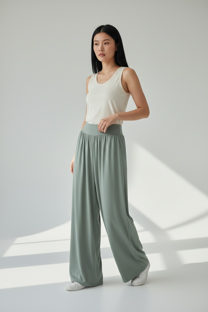 HIGH WAIST WIDE LEG TROUSER