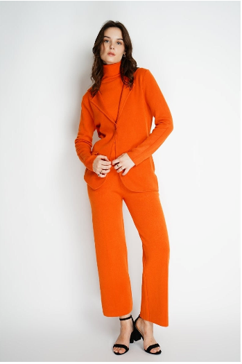 ONE BUTTON KNITTED BLAZER