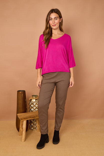 V-NECK SHORT SLEEVE TOP