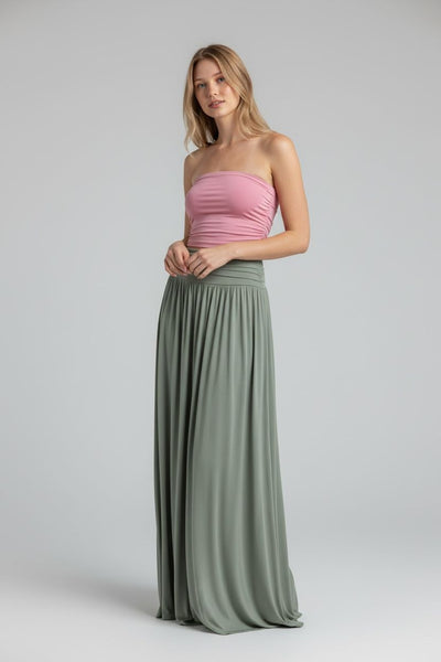 ELASTICATED VISCOSE SKIRT