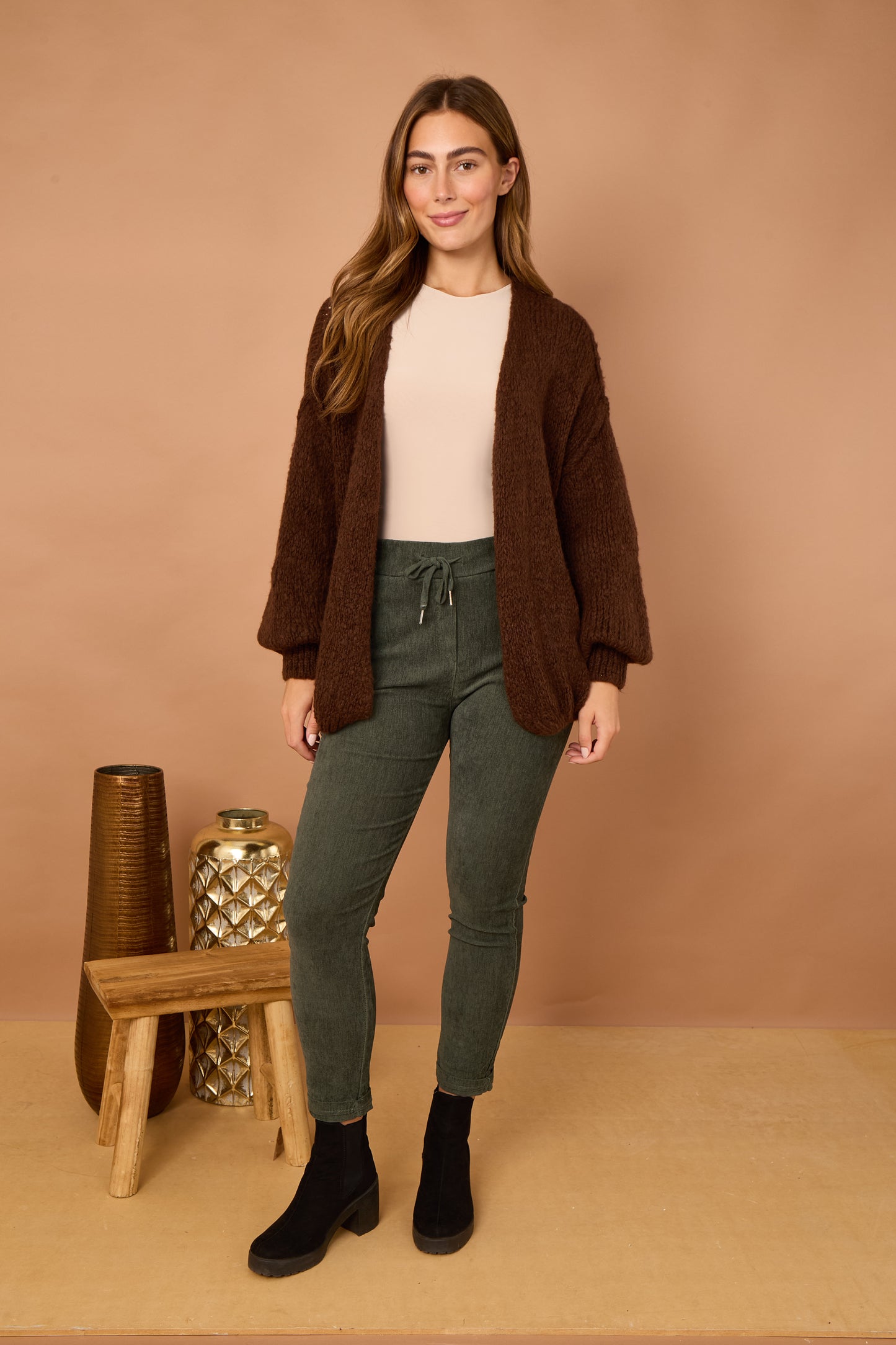 BOUCLE OPEN CARDIGAN