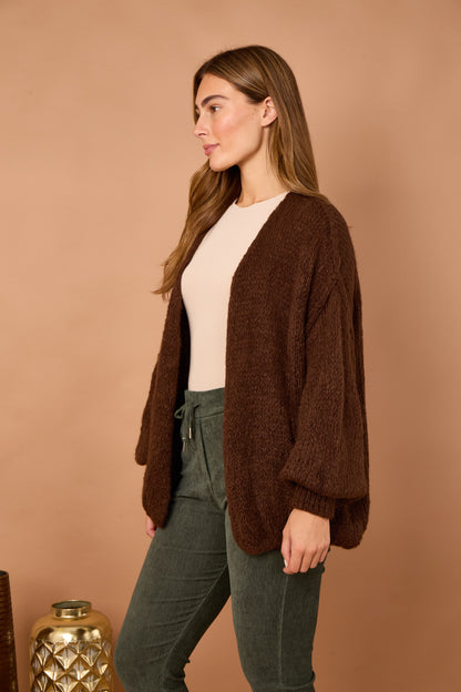 BOUCLE OPEN CARDIGAN