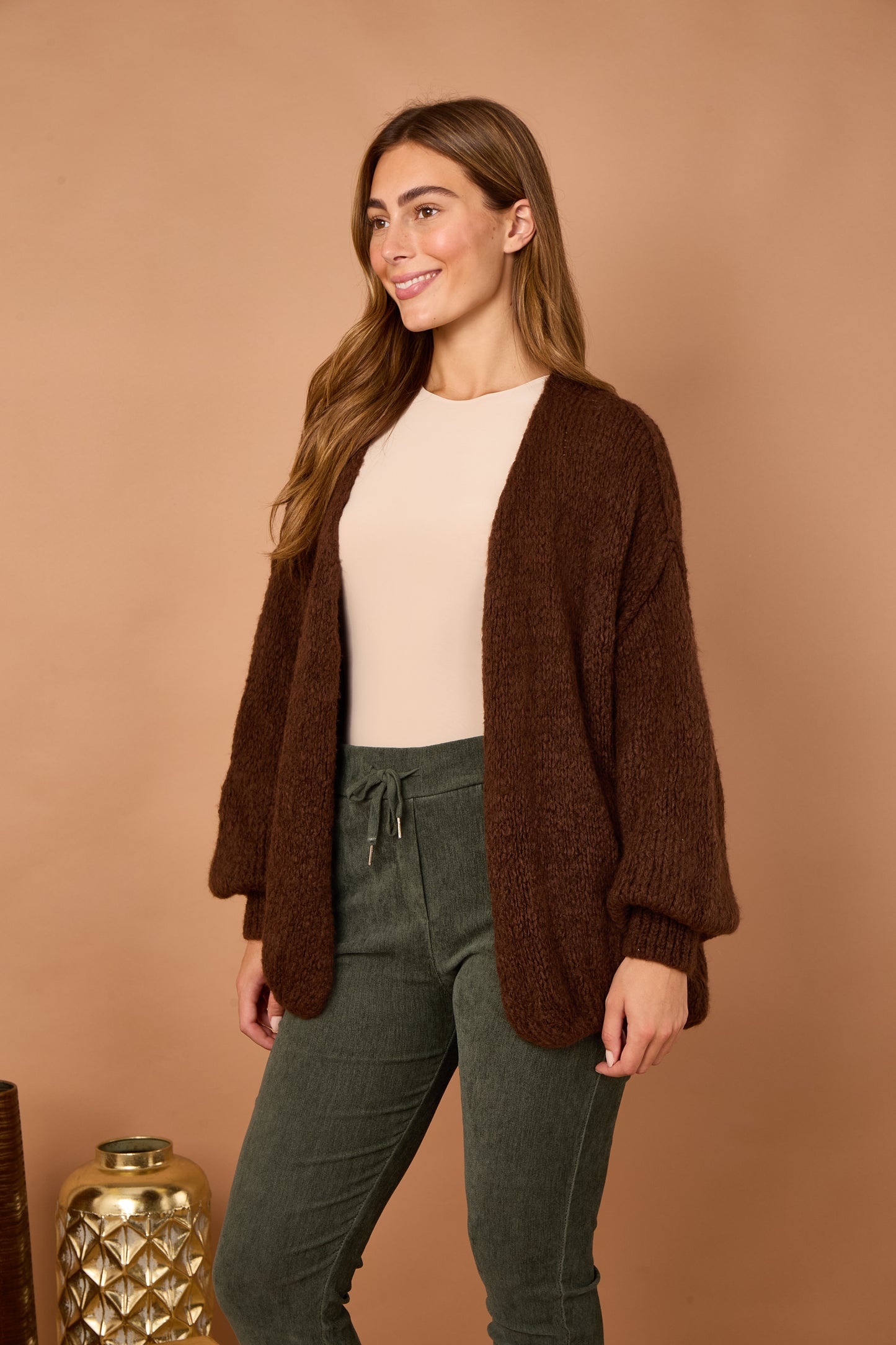 BOUCLE OPEN CARDIGAN