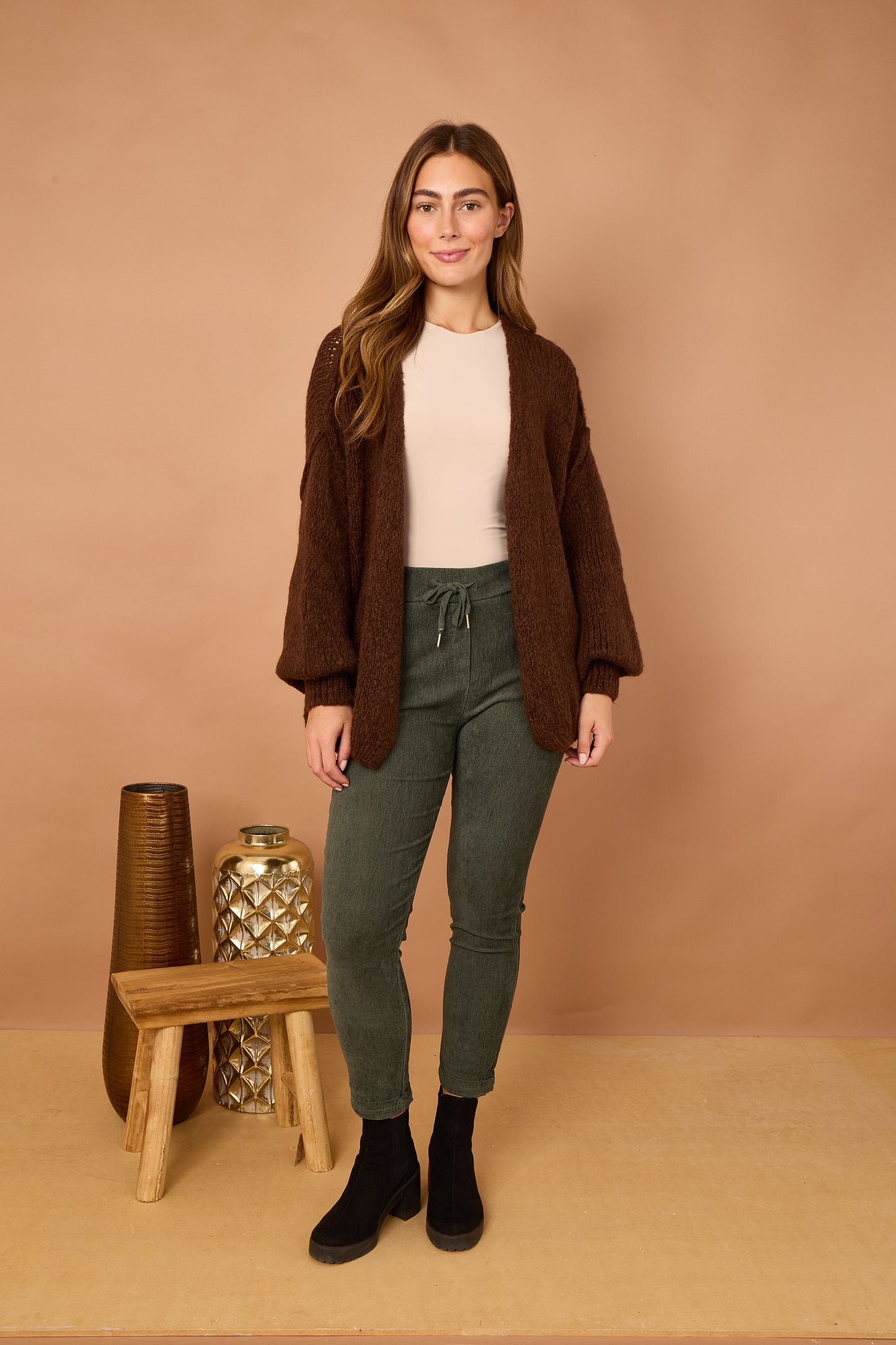 BOUCLE OPEN CARDIGAN