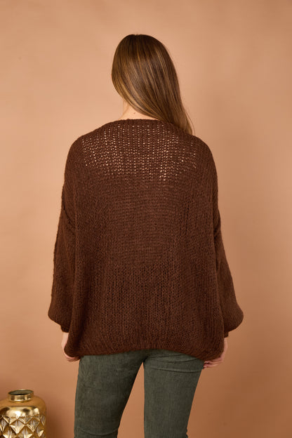 BOUCLE OPEN CARDIGAN