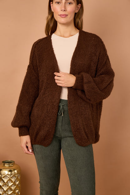 BOUCLE OPEN CARDIGAN