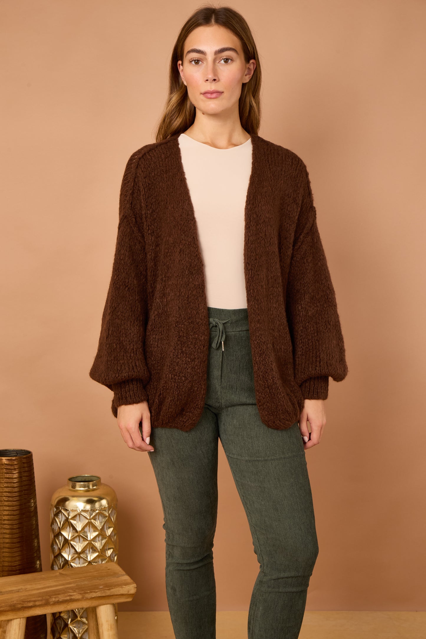BOUCLE OPEN CARDIGAN