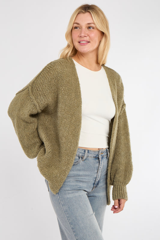 BOUCLE OPEN CARDIGAN
