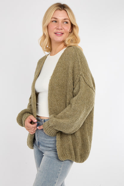BOUCLE OPEN CARDIGAN