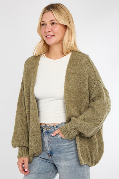 BOUCLE OPEN CARDIGAN
