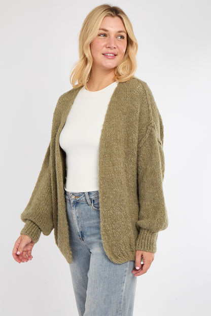 BOUCLE OPEN CARDIGAN