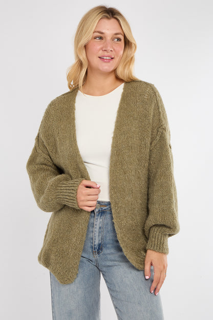 BOUCLE OPEN CARDIGAN