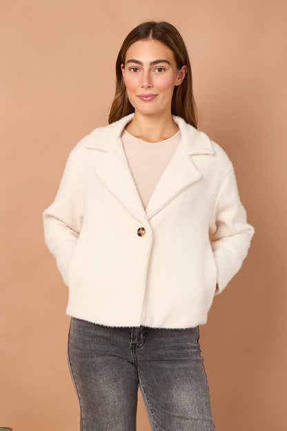 BLANKET PLAIN CROPPED JACKET