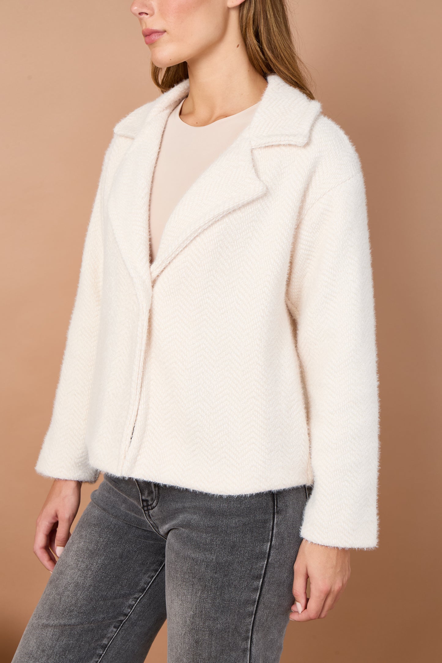 BLANKET PLAIN CROPPED JACKET