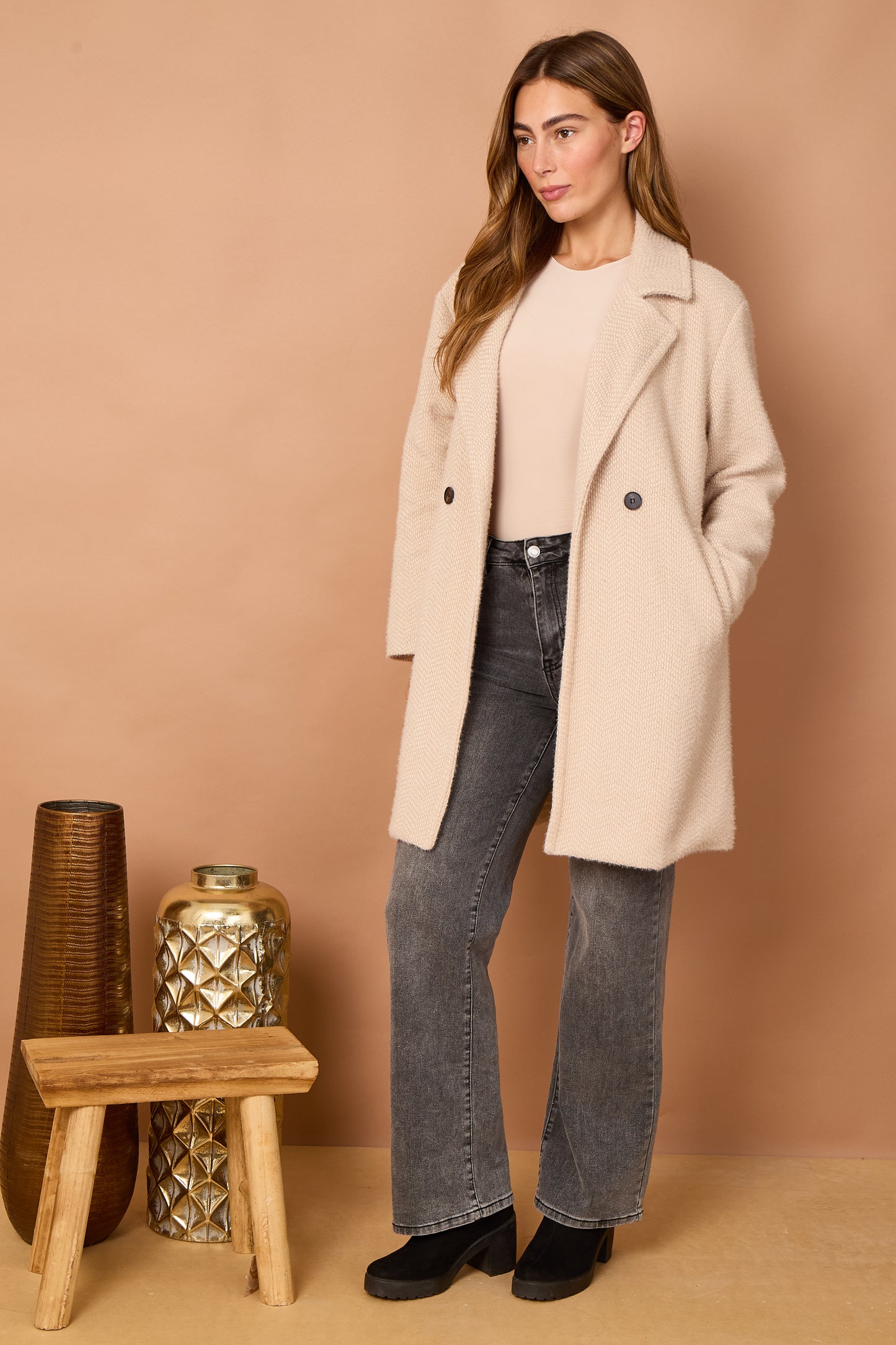 DOUBLE BREASTED LONG COAT