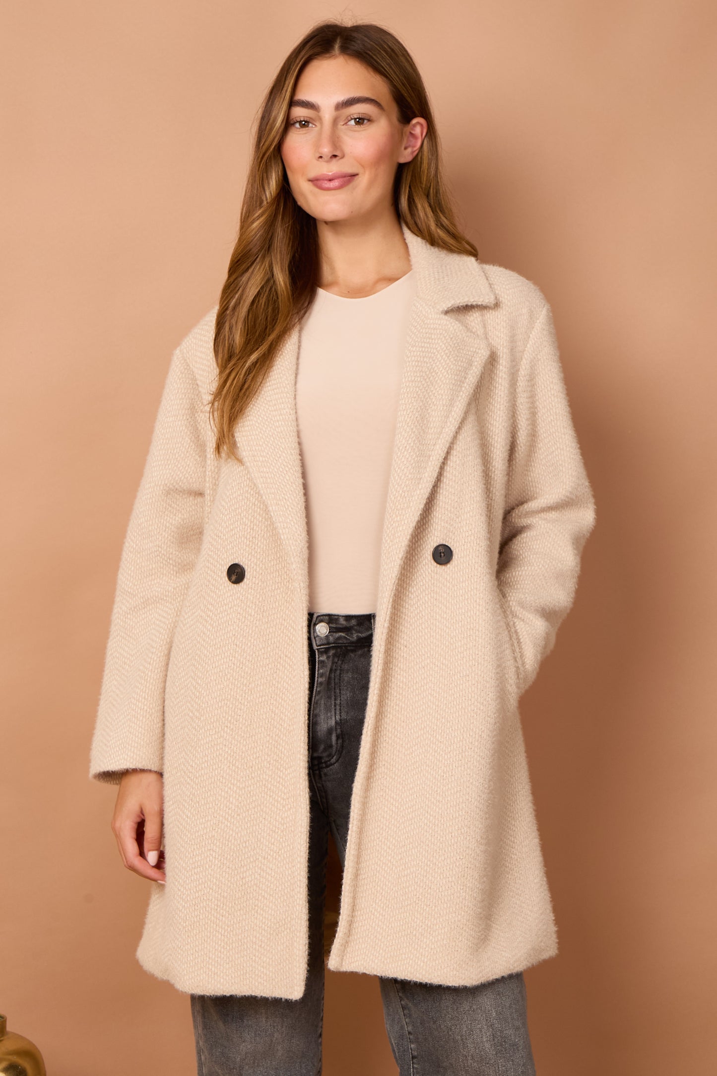 DOUBLE BREASTED LONG COAT