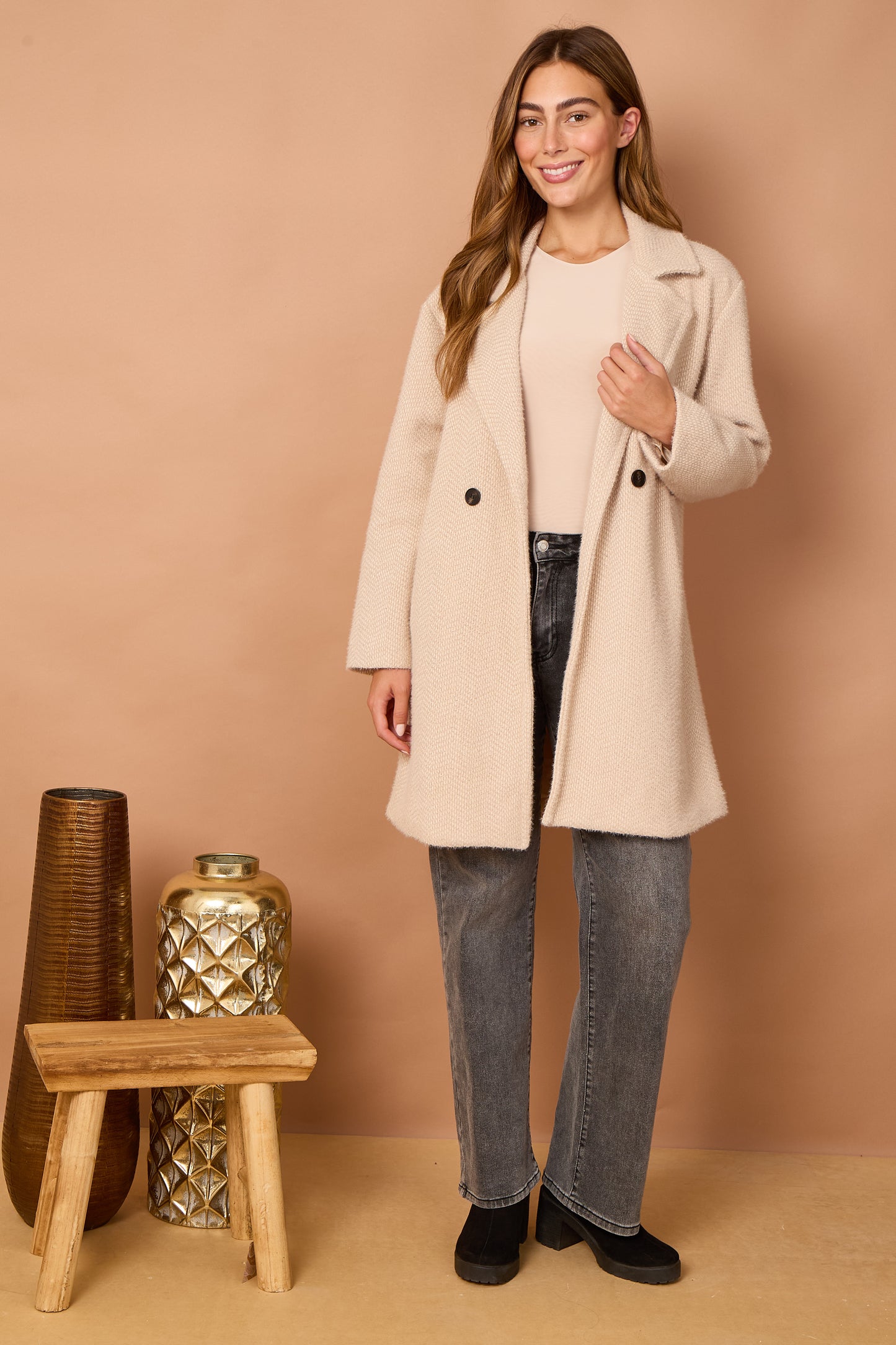 DOUBLE BREASTED LONG COAT