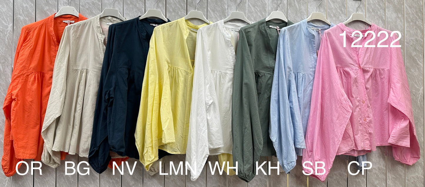 BALOON SLEEVE COTTON TOP