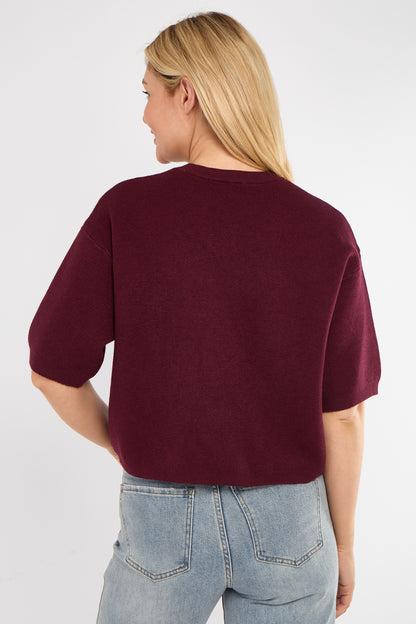 WAFFLE KNIT BOXY JUMPER