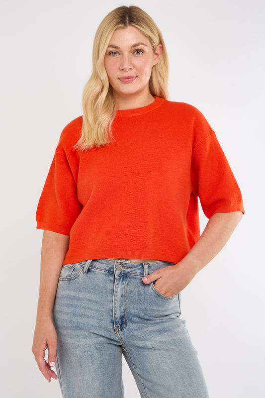 WAFFLE KNIT BOXY JUMPER