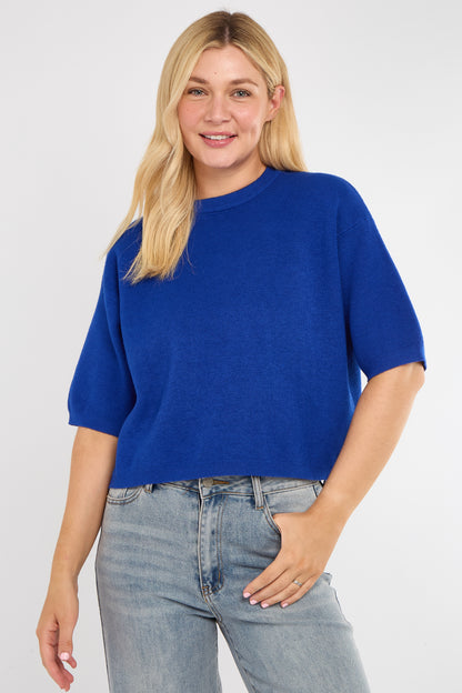WAFFLE KNIT BOXY JUMPER