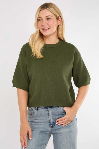 WAFFLE KNIT BOXY JUMPER