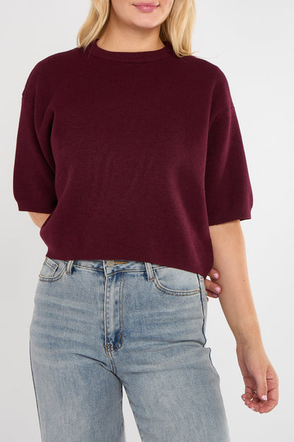 WAFFLE KNIT BOXY JUMPER