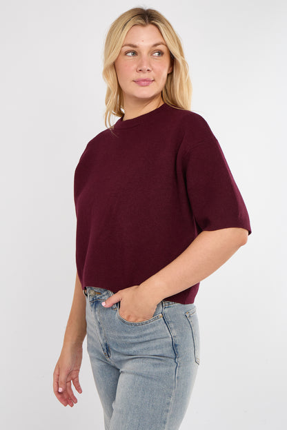 WAFFLE KNIT BOXY JUMPER