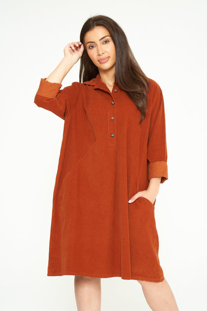 FINE NEEDLECORD DRESS