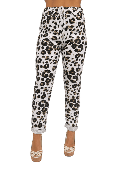 Leopard Print Magic Stretch Trousers