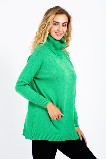 Two Pocket Roll Neck Jumper