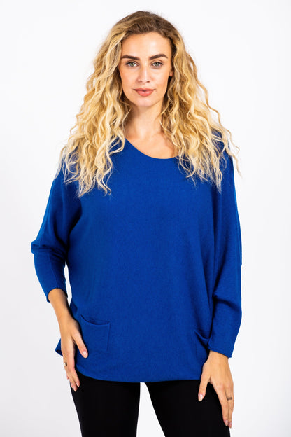 Two Pockets Batwing Jumper