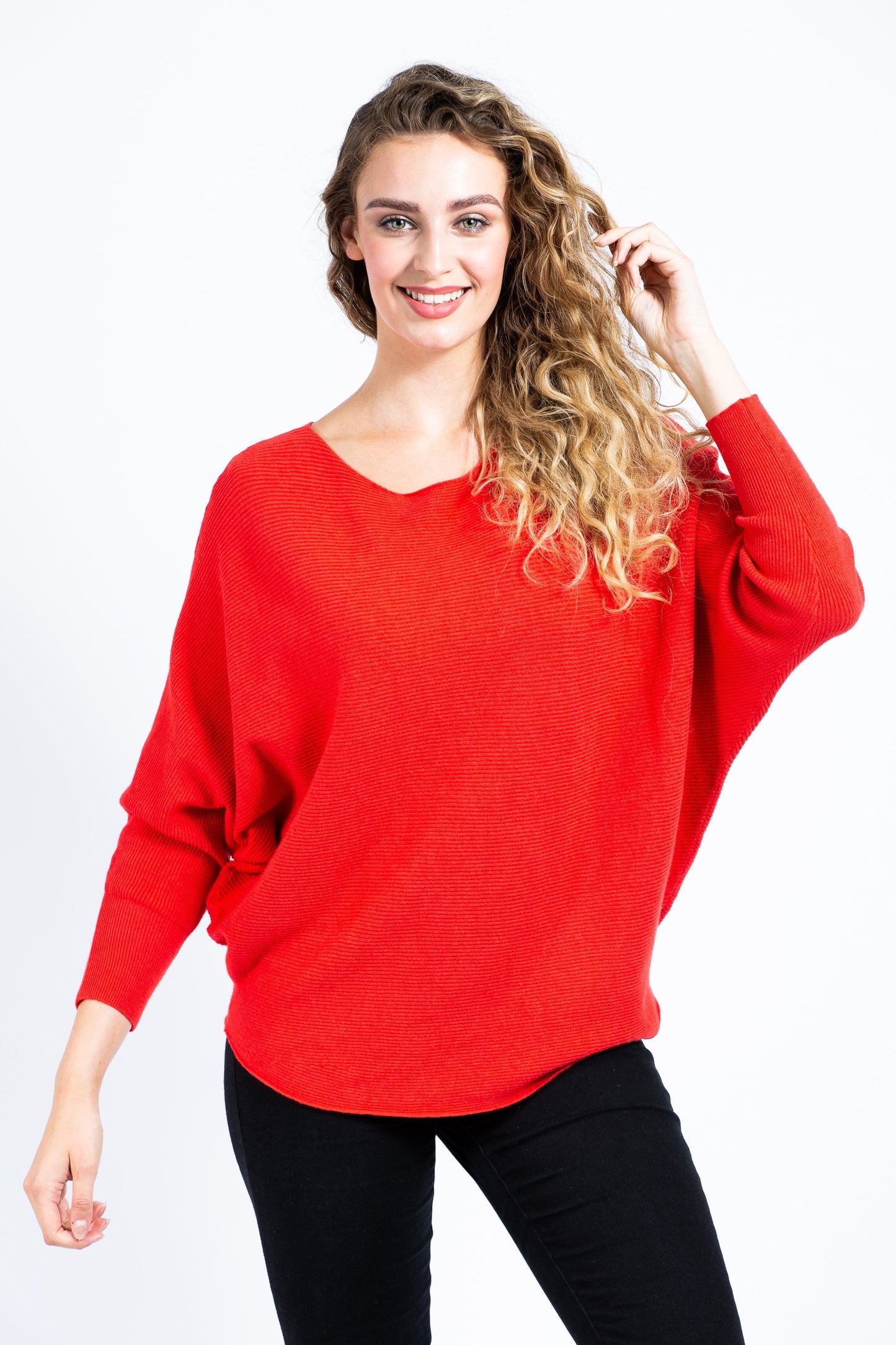 Batwing Ribbed Jumper