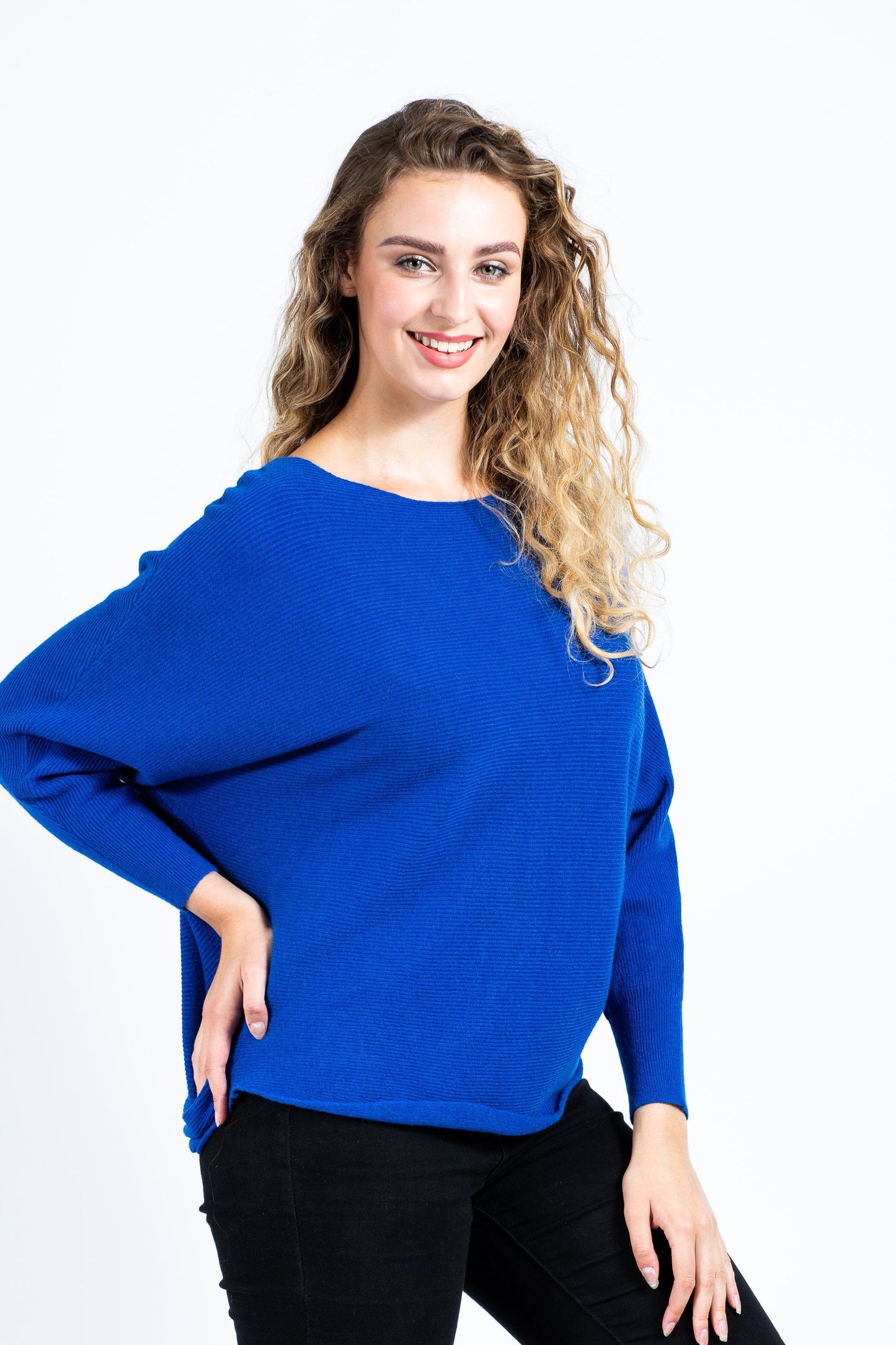 Batwing Ribbed Jumper