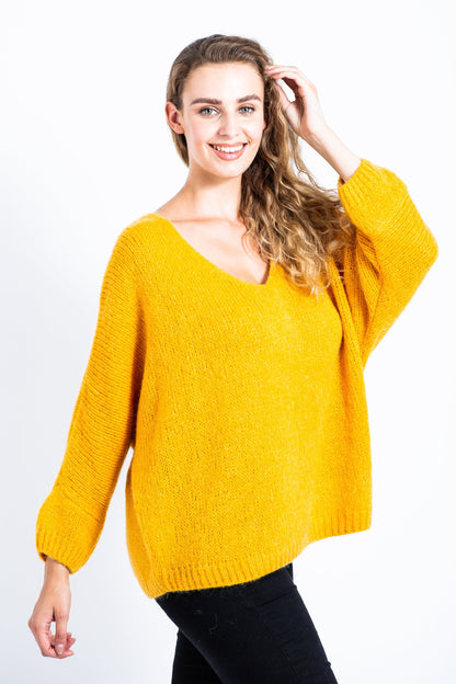 V-Neck Mohair Jumper