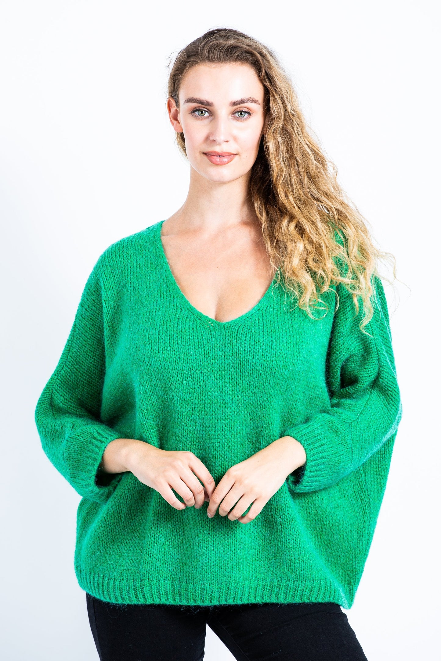 V-Neck Mohair Jumper