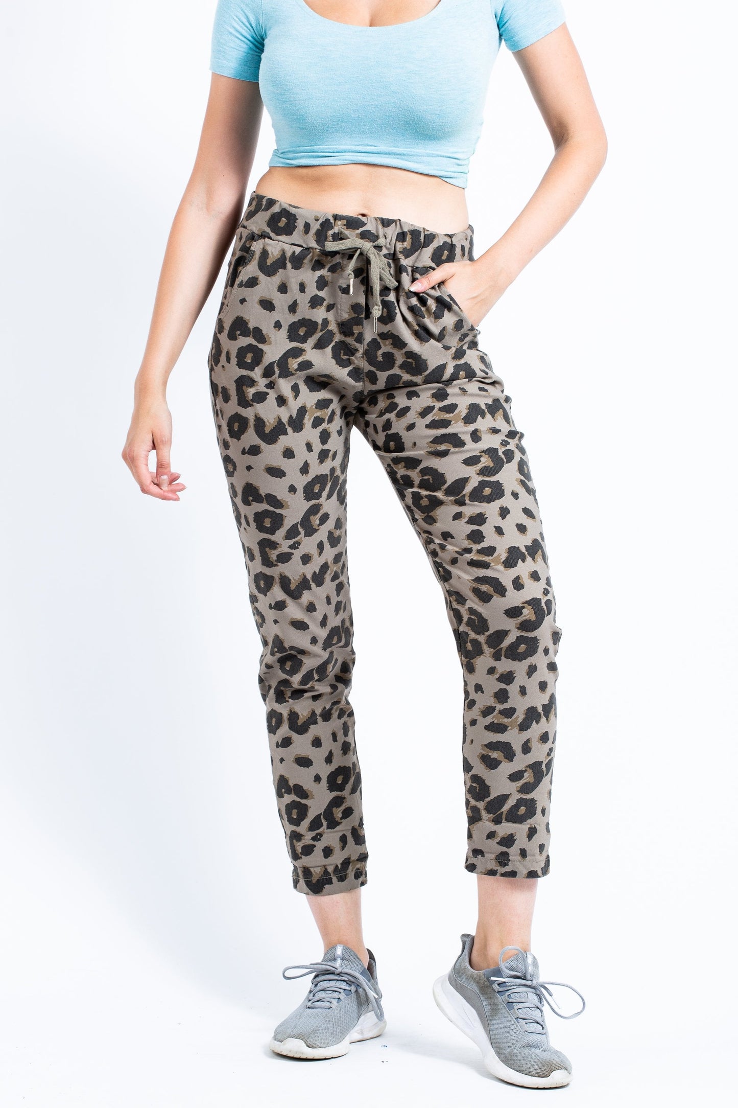 Leopard Print Magic Stretch Trousers