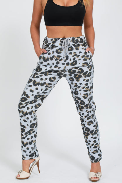 Leopard Print Magic Stretch Trousers