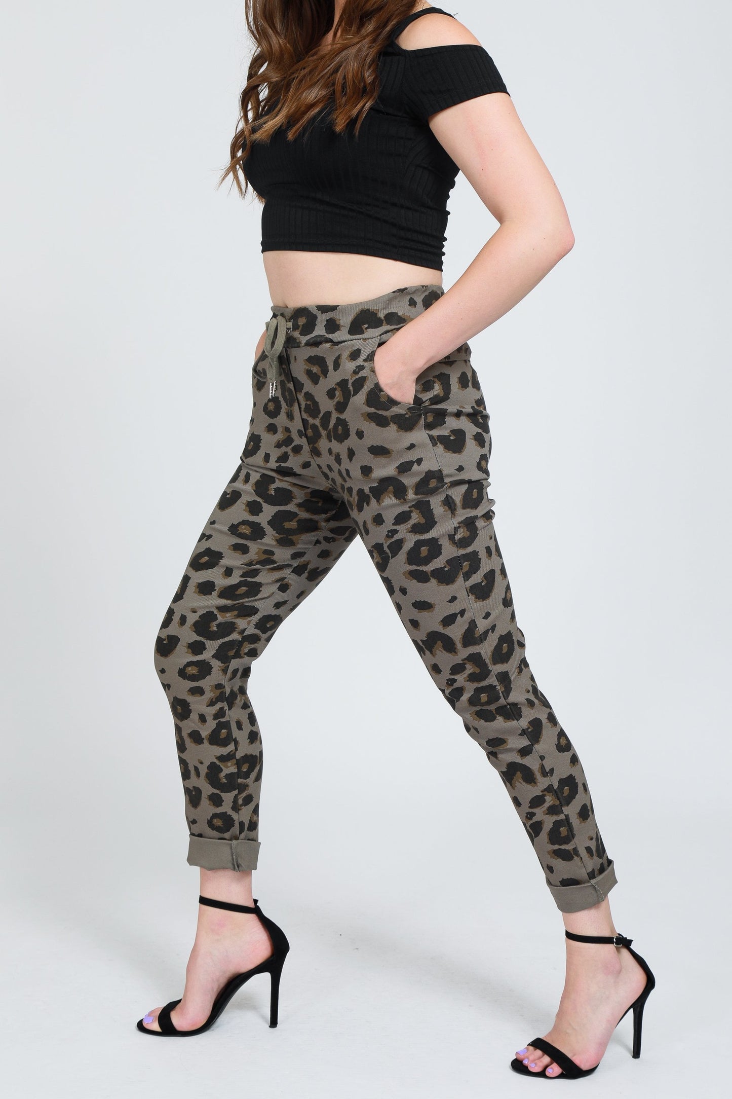 Leopard Print Magic Stretch Trousers