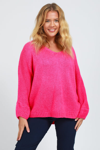 V-Neck Mohair Jumper